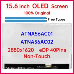 15.6 Inch OLED LCD Screen ATNA56AC01 ATNA56AC02 ATNA56AC01-0 ATNA56AC02-1 Display Matrix Panel Replacement 2880x1620 Non-Touch