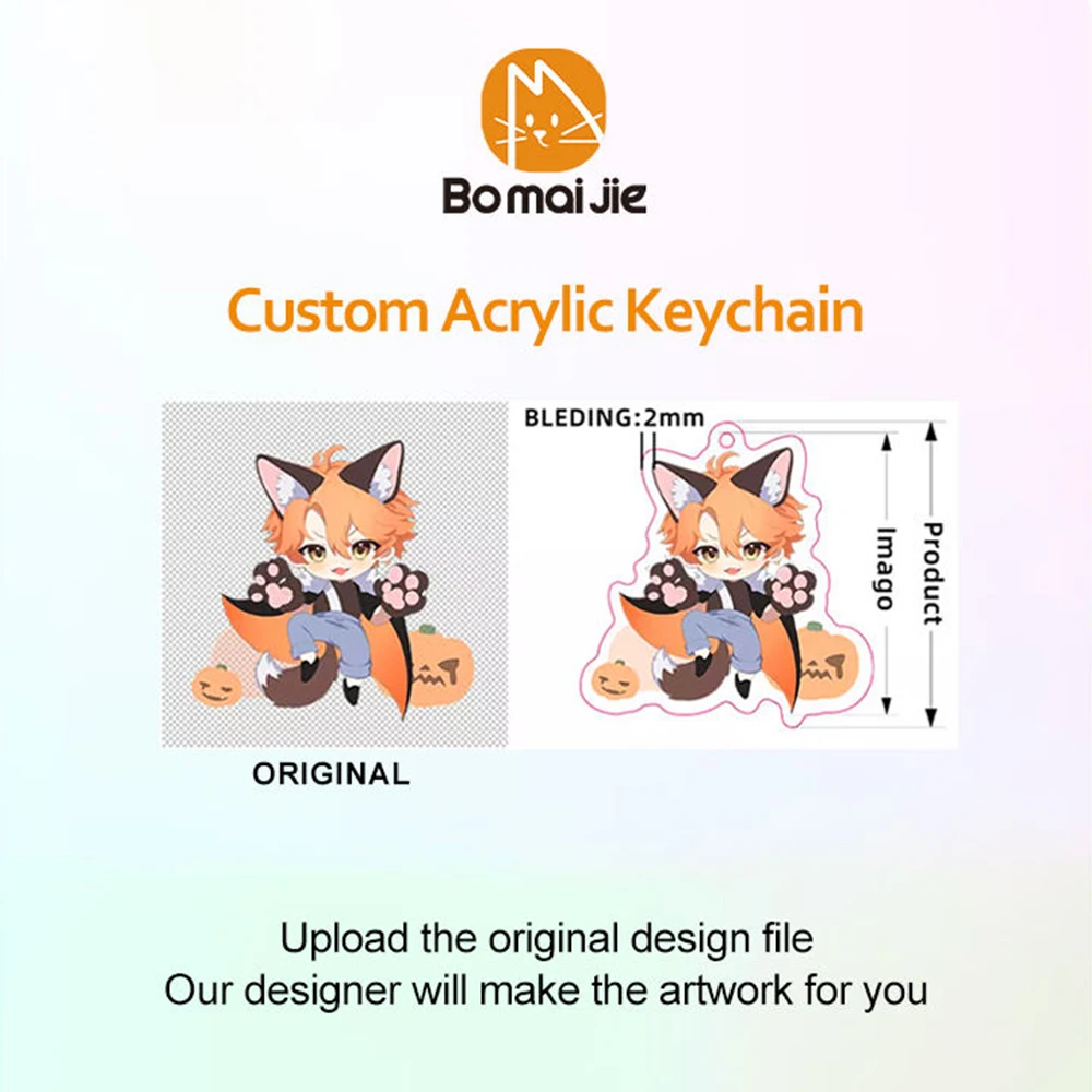 Custom Key chain Cartoon Acrylic Photo Customized series connection Keychain Anime Charms Hologram Clear Personalized Keychains