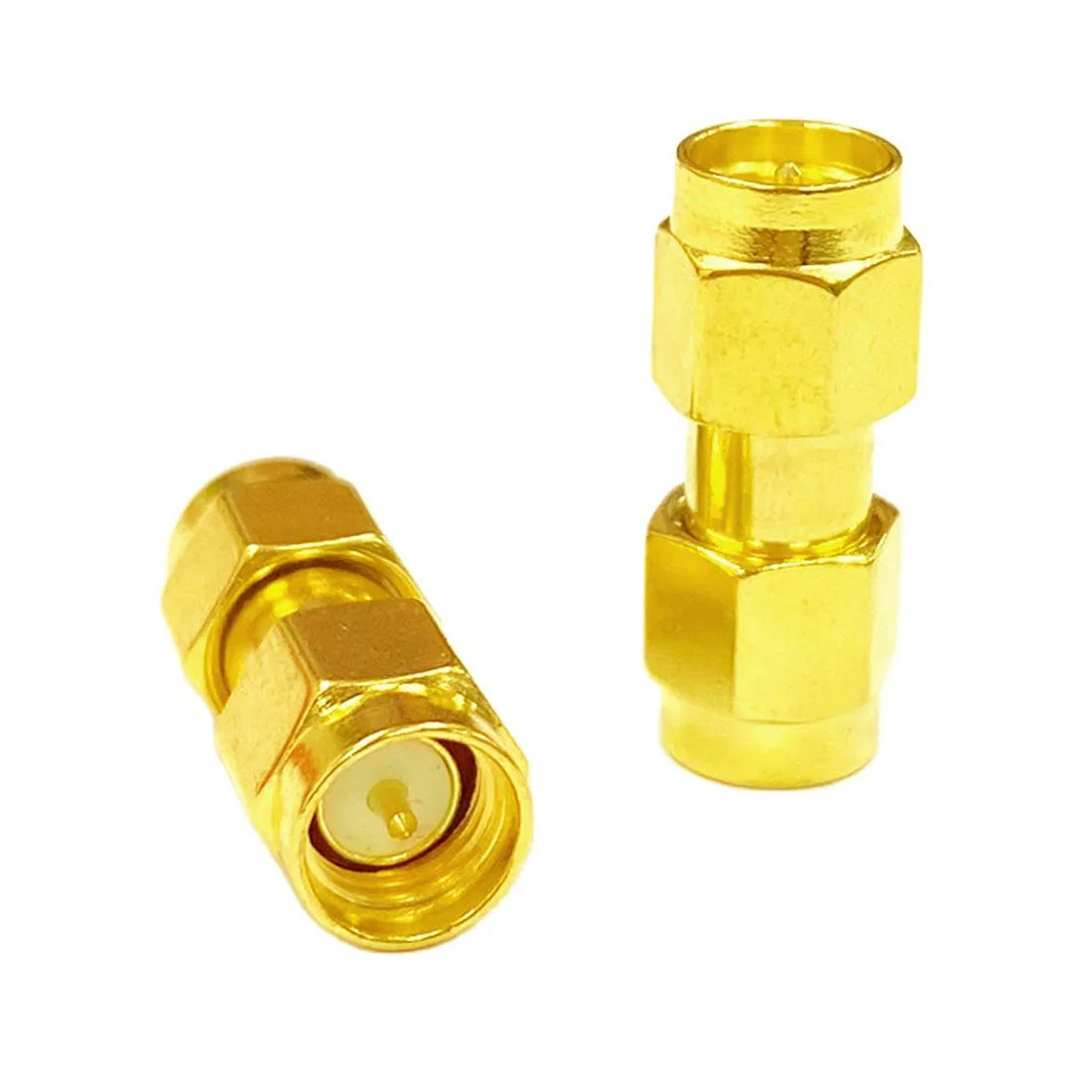 1pc sma macho plug para macho plugue rf coaxial adaptador modem conversor conector reto goldplated novo atacado