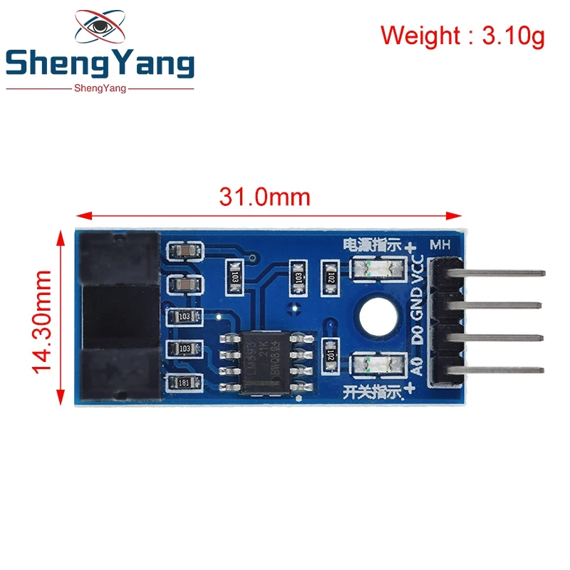 TZT Photoelectric Beam Speed Sensor Module 3.3V-5V Slot-Type Optocoupler Tacho-Generator Counter For Arduino/51/AVR/PIC Diy Kit image 3