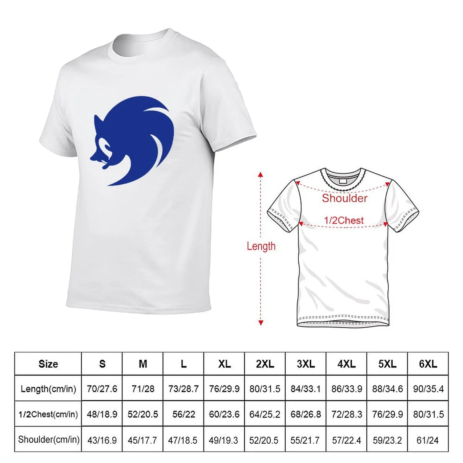 Modern Sonic Icon Blue T-Shirt Casual Trendy Short Sleeve T-Shirt