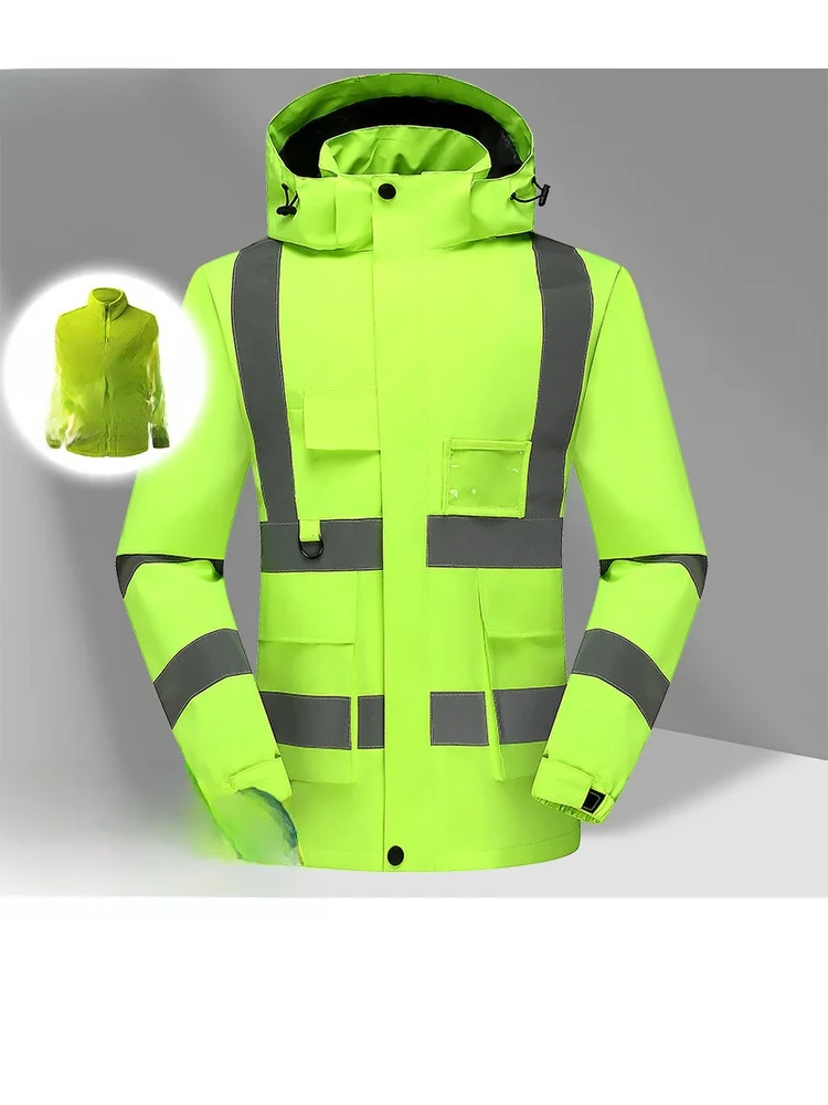 

Утепленная флисовая куртка для учителей, серебристая, бархатная, для работы на улице, женская, для воспитателей детских садов, утолщенная, со съемным капюшоном, деловая