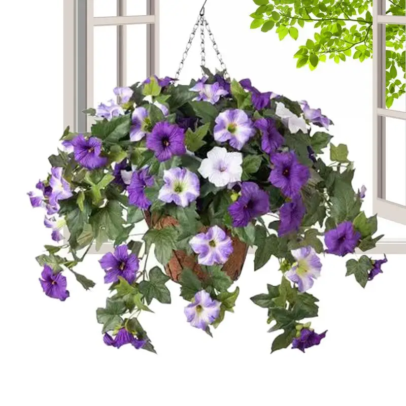 

Artificial Flowers For Outdoors Fake Flower For Spring Decoration Plants Decor Morning Glory Hangable Outdoor For Planter Spring