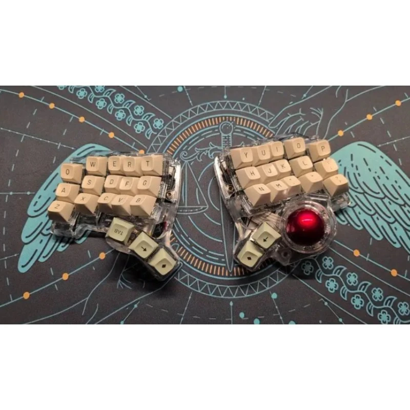 

Charybdis Split 3X5 Keyboard Kit Wireless Bluetooth Hot Plug Custom Transparent Resin Support Zmk Without RGB MX Axis Trackball