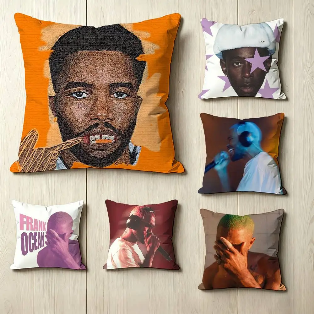 Soulful singer-Songwriter F-Frank O-Ocean Pillow Case Square Double-Sided Sofa Cushion Cover Bedroom Bedside Pillow