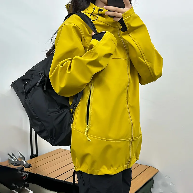 W2EJOURNEY EU US Size Luxury Quality Windbreak Jacket Windproof Waterproof Winter Warm Softshell Jacket For Men And Women