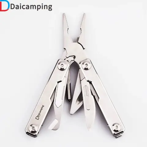 Daicamping DL19P 다기능 멀티 도구 세트 핸드 툴 미니 스테인레스 스틸 나이프 멀티 도구 펜치