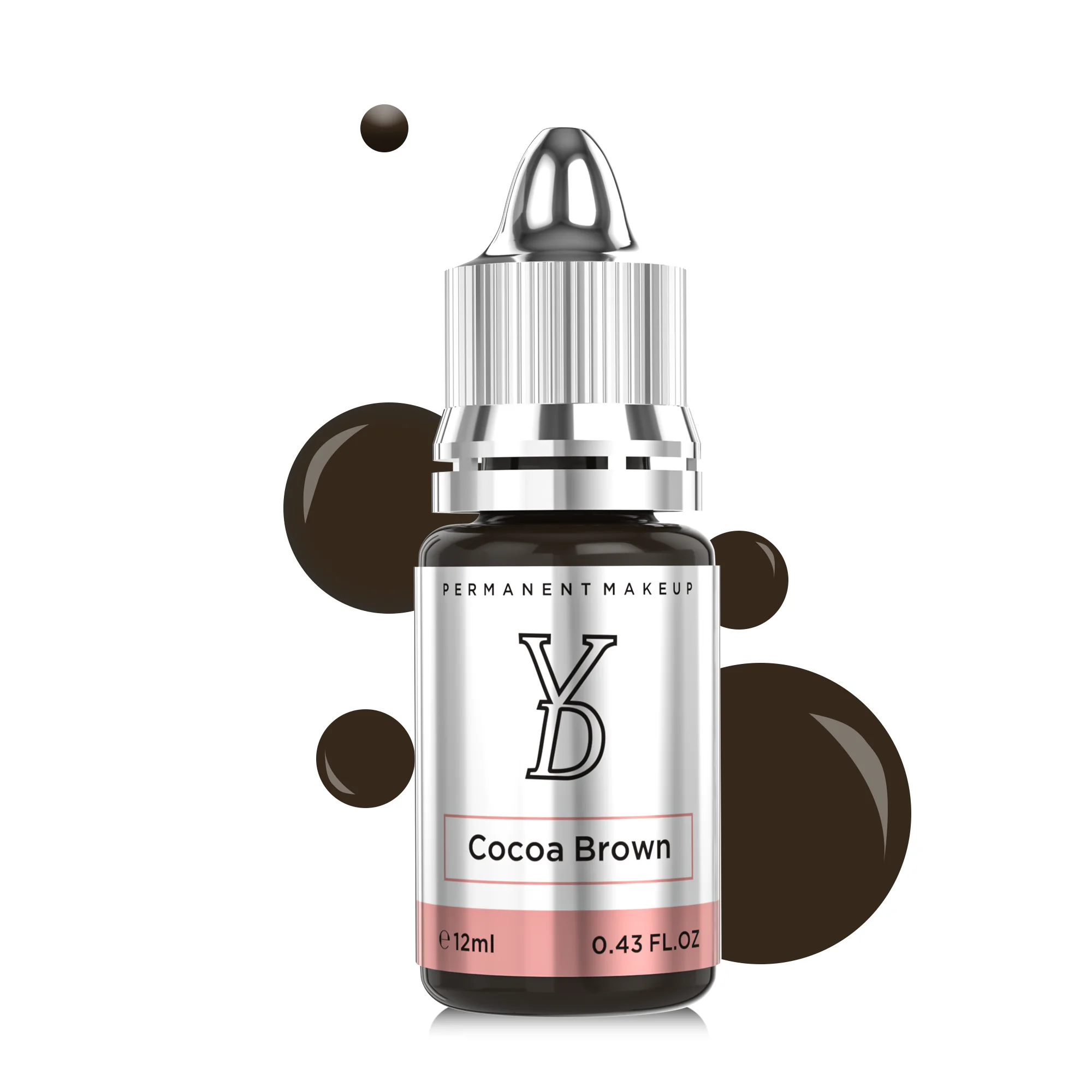 YD 12ML cacao marrón arte corporal tinta de tatuaje pigmento de cejas tinta de tatuaje maquillaje permanente maquillaje de belleza profesional suministros de tatuaje