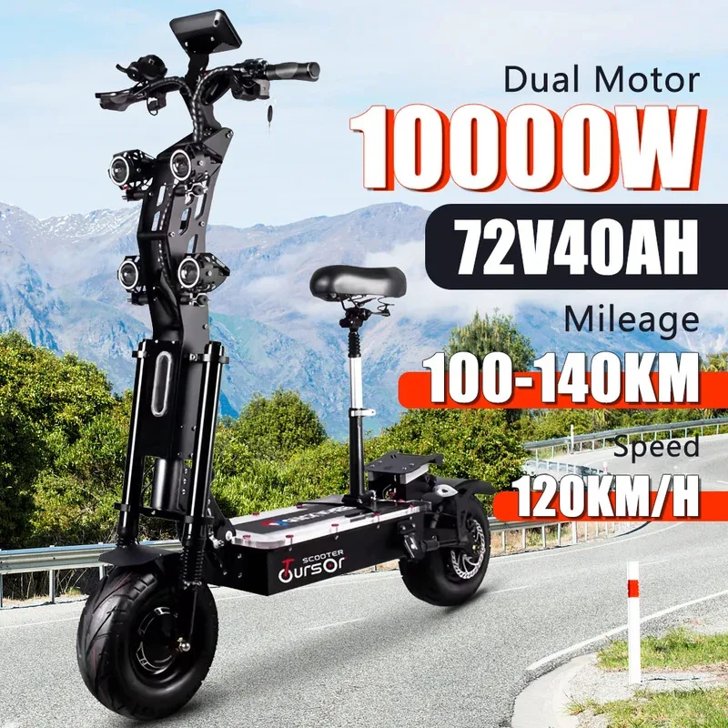 

x14 10000W dual motors in China warehouse stock 72V 40AH battery 14-inch foldable mobile electric scooter