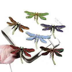 1PCS Small Dragonfly Patch Embroidered Cloth Stickers Bride Veil Accessories Sew On or Iron On Patch for Clothing