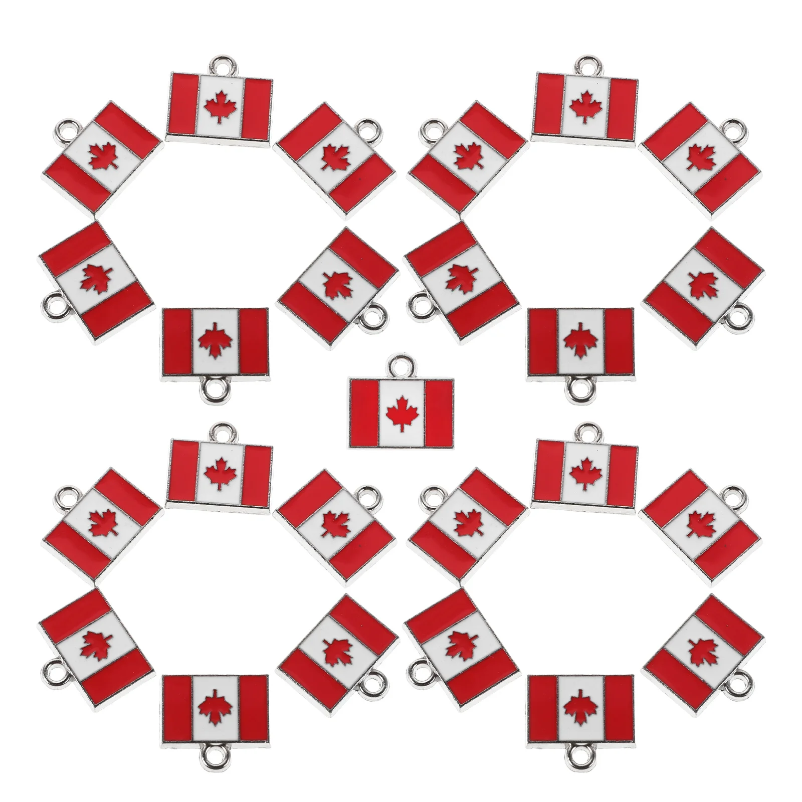 

25 шт., сплав, канадский флаг, кленовый лист, подвески, эмалированные украшения, браслеты «сделай сам», ожерелья, брелки, сувенир, ассорти, подвески