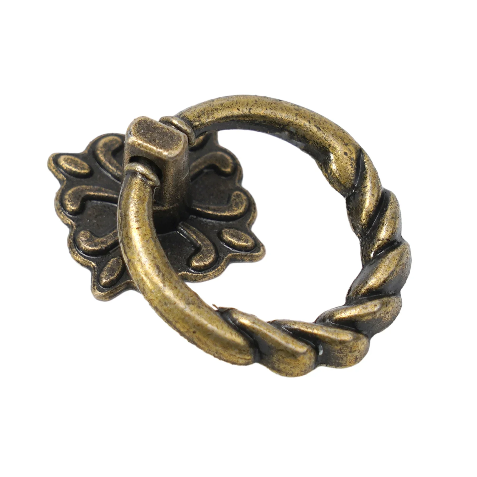 6 قطعة مقبض درج حلقة خمر مقابض خزانة مضمد دولاب مقابض مقبض الرجعية البرونزية الباب الديكور أدراج خزانة