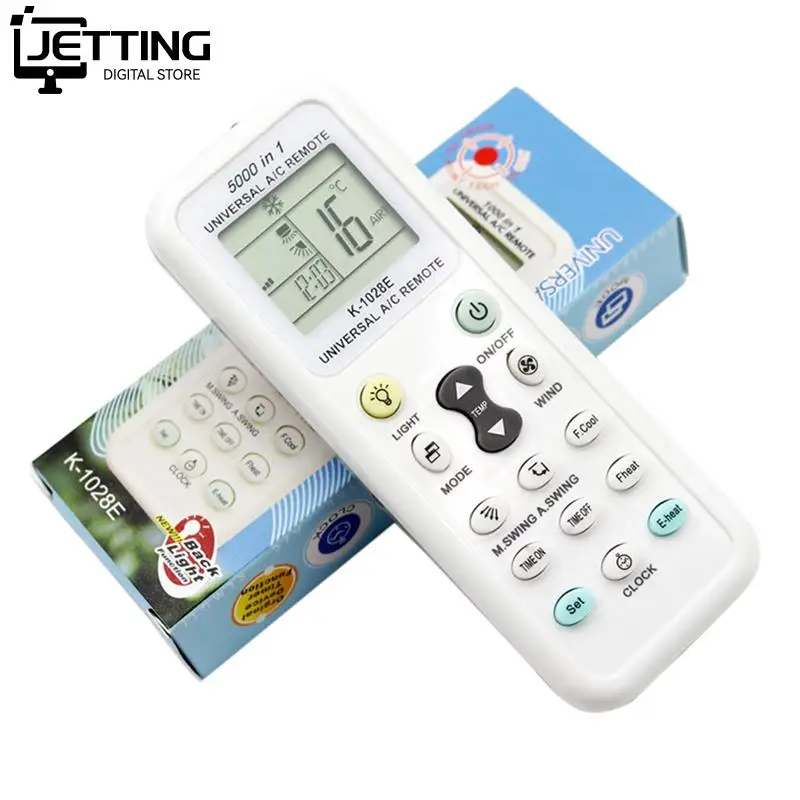 1pc 1000 in 1 Universal A/C Remote Control LCD Controller For Air Conditioner Low Power Consumption K-1028E Remote Controller