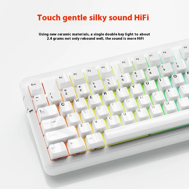 Dareu Ceramic Keycap 123key Mechanical Keyboard Smooth Surface Cherry Character Wear-Resistant Custom Gaming Keyboard Accessory
