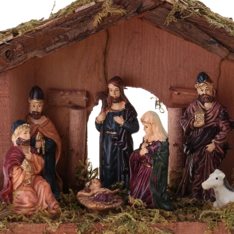 Resin Nativity Scene Set Birth Statue Christmas Decoration for Home Decoration Dropshipping