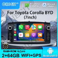 Car Radio Android13 For Toyota Corolla E120 2003-2013 BYD F3 Carplay Multimedia 7'' Player 2Din Autoaudio BT WIFI Navigation GPS