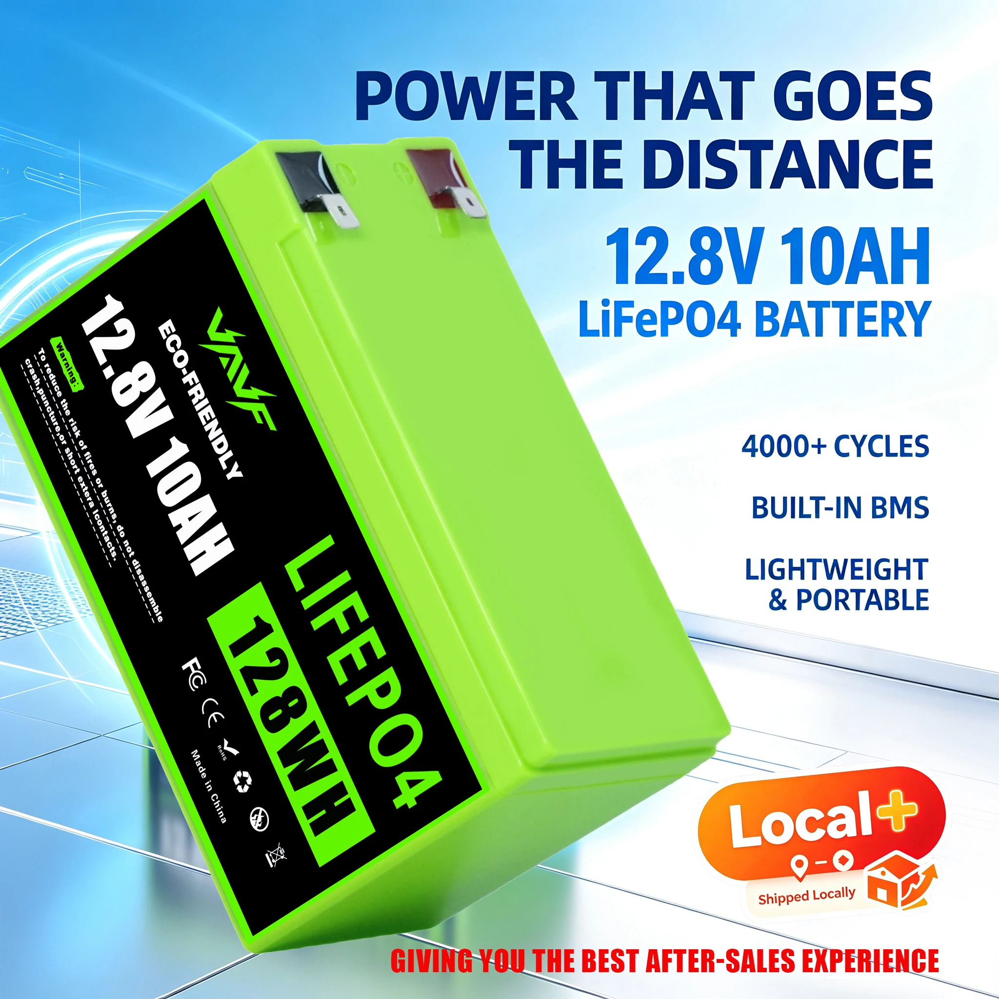 LiFePO4 10000mAh 12,8V Akku-Pack mit integriertem Sicherheits-BMS-Board, EU-Lagerbestand für den Heimgebrauch  Gitter-Solaranlage Marine Boot Wohnmobil Überwachungs-Alarm LED Medizinische Ausrüstung