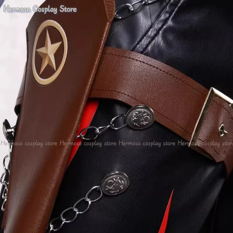 EE01 Honkai: ستار السكك الحديدية Boothill شعر مستعار تأثيري غالاكسي الحارس كاوبوي موحدة قبعة أسود أبيض الشعر رصاصة الدعامة قفازات Armguard HaIo0!