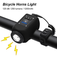 Bicycle Electric Horn Bike Light USB Rechargeable MTB Cycling Lamp IPX6 Waterproof 120dB Night Riding MTB Bike Accessories