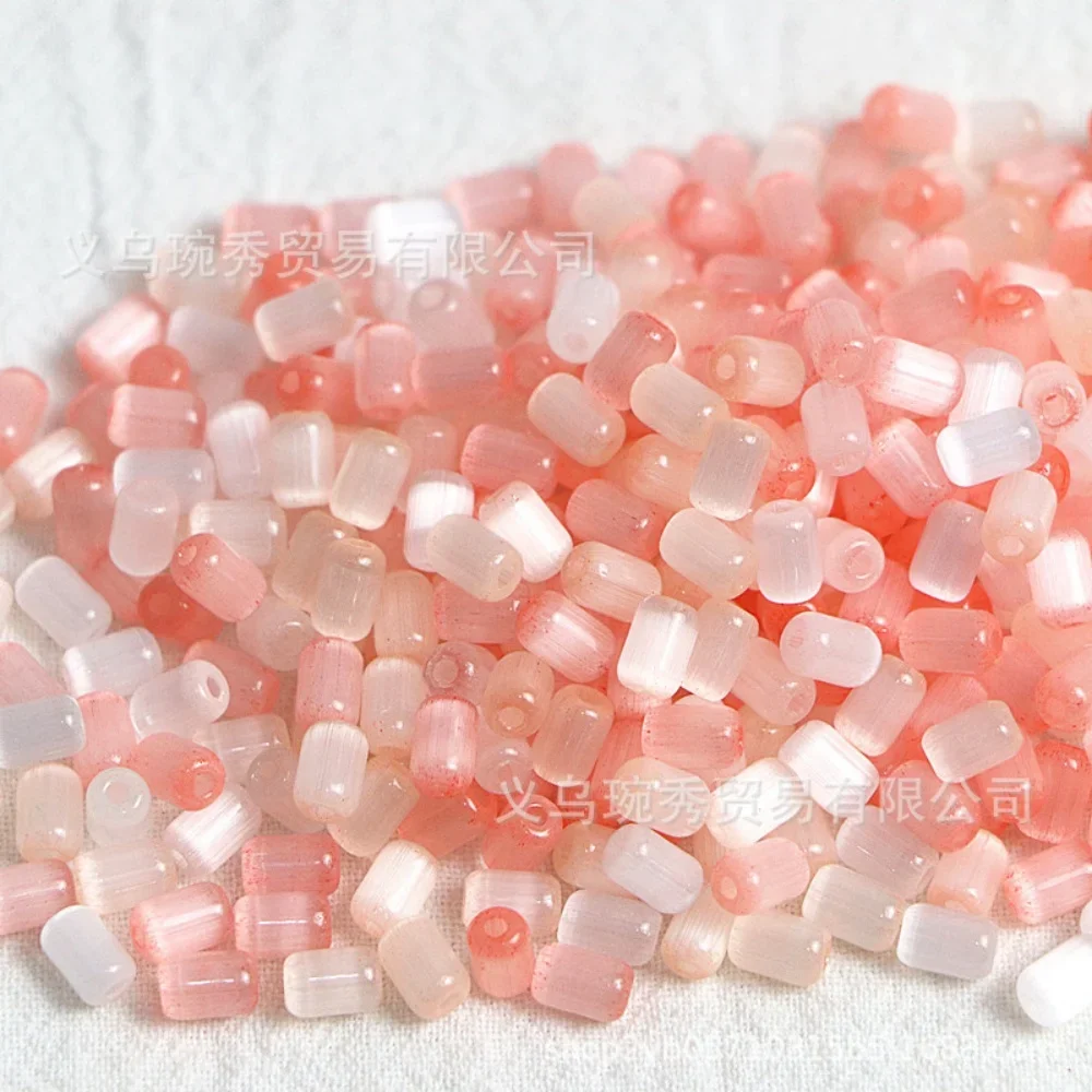 New Product 4x6mm Cat Eye Brushed Jujube Bead Glass Loose Bead Handmade DIY Bracelet Necklace Jewelry Bead Accessories Material