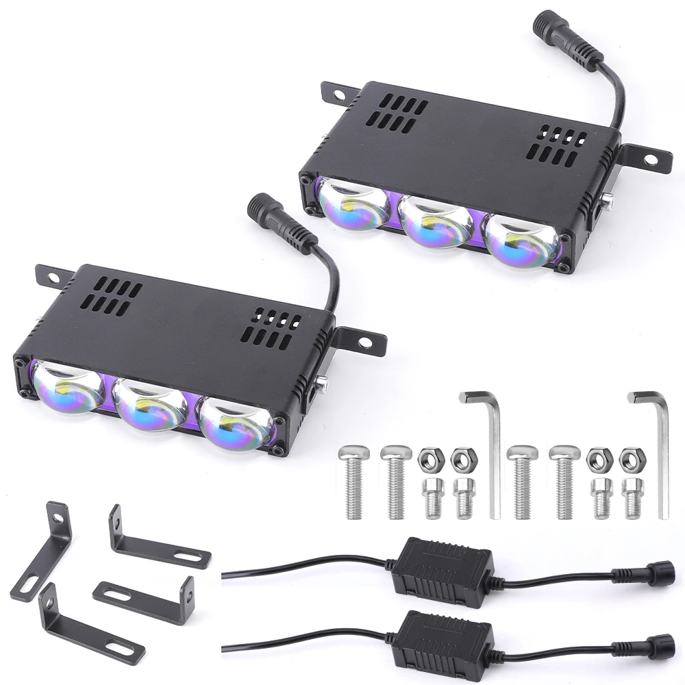 Car Grill Led Work Light Bar Addtional Led Bar White Yellow Spotlights Grille Lights 12-24V for Motorcycle Offroad 4X4 Truck