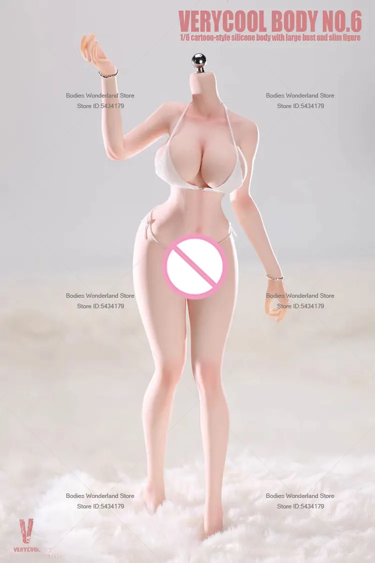 VERYCOOL VCD-06 1/6 Scale Female Soldier Super Flexible Plump Silicone Connecting Feet Makeup Body 12Inch Action Figure Doll