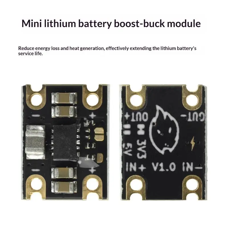 TPS63802 Mini Lithium Battery Booster Module DC 1.8-5.5V to 3.3V 5V 2A/1A Output for Robotics Development