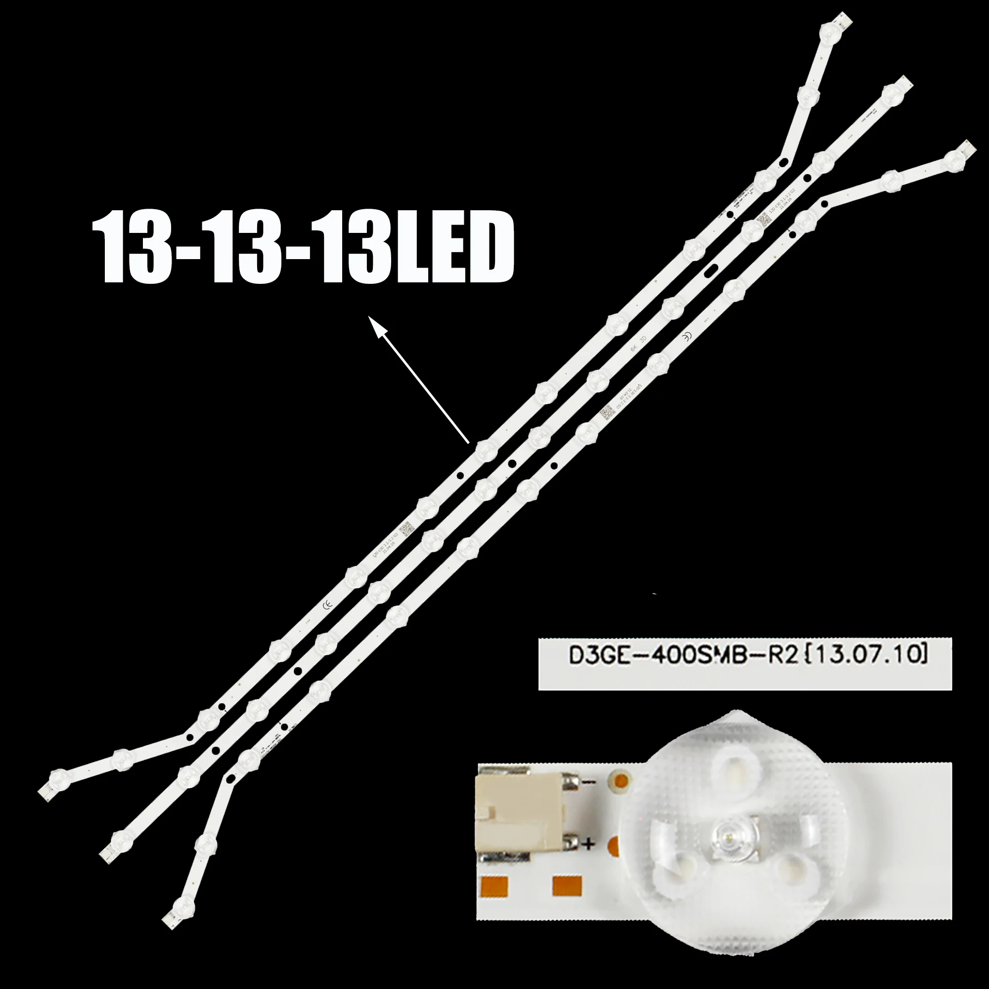 LED strip For UN40J6200 UE40H6203AW UE40H6203AK UE40EH5300 D3GE-400SMA-R2 D3GE-400SMB-R3 BN96-28767A 2013SVS40 T1 T2