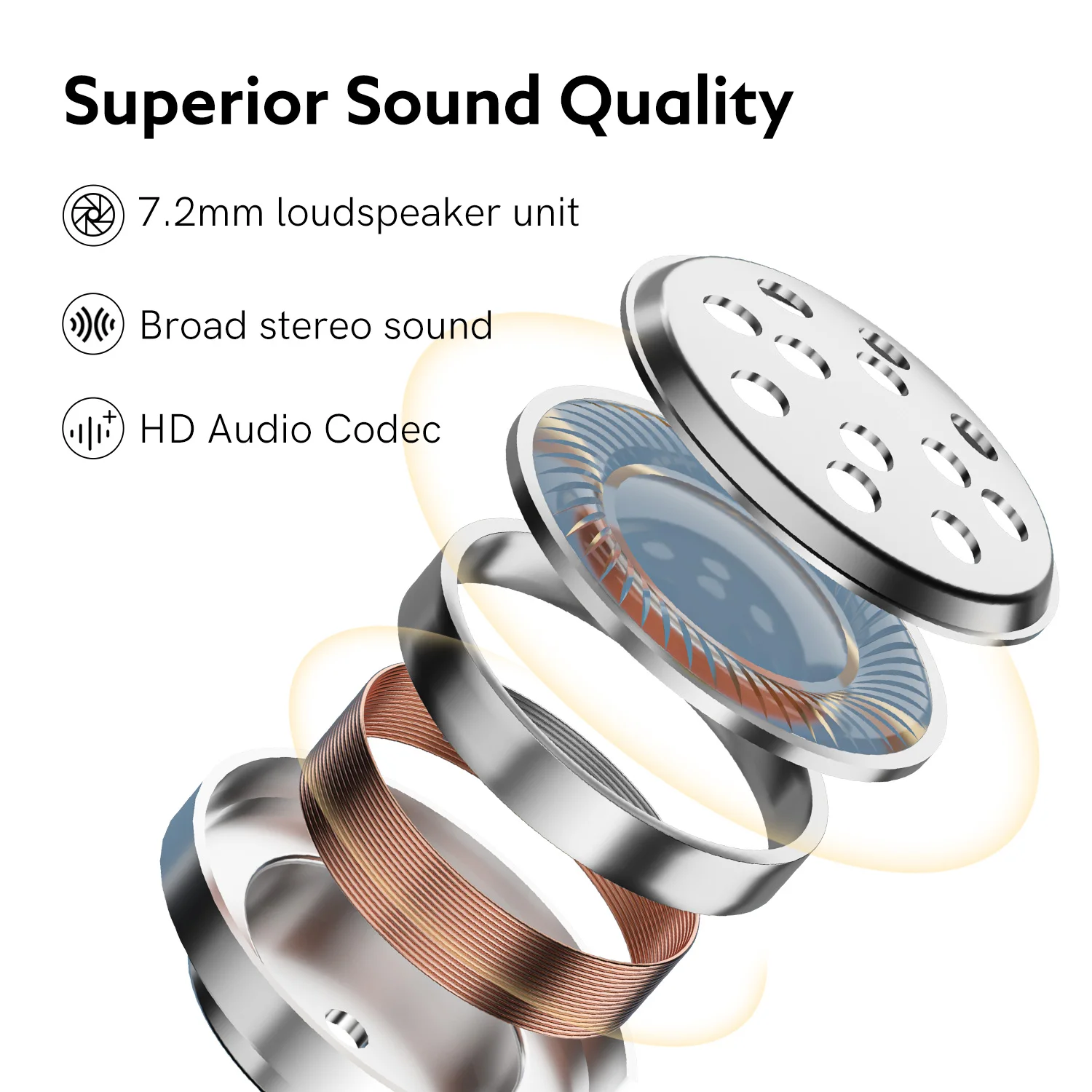 QCY T17 Bluetooth 5.3 Wireless Earphones Touch Control Earbuds Low Latency for Gaming Youth Hifi Headset ENC for Calling 26H