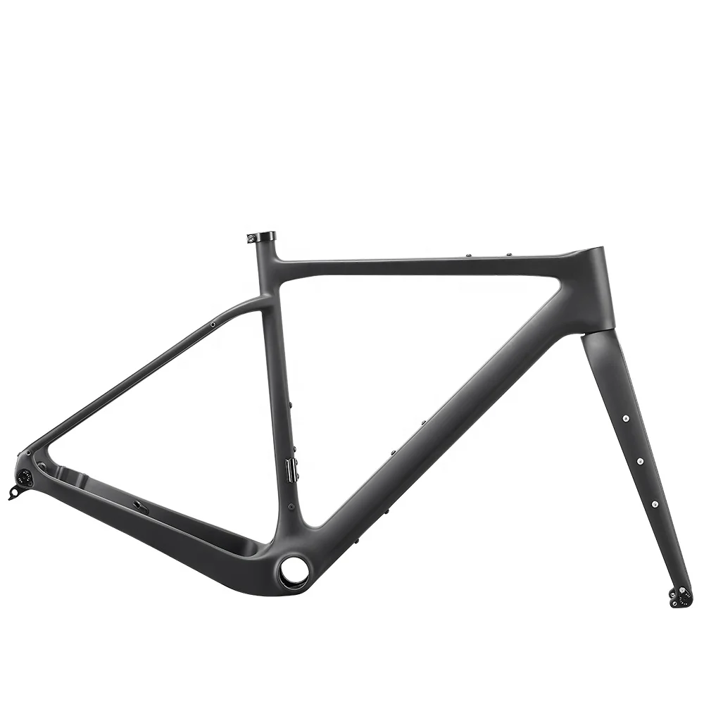 

YTYIN Factory Price 700C Disc Brake 142 Gravel Frame Aero T1100 UD Carbon Road Racing Bike Frame 45C Max Tire Cyclocross Bicycle