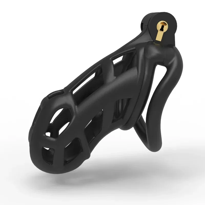 Nowy kolor męski penis Lock Chastity Cage with Lock Resin Virginity dla mężczyzn Oddychający pierścień na penisa Penis Fetish Restrain Sex Toys