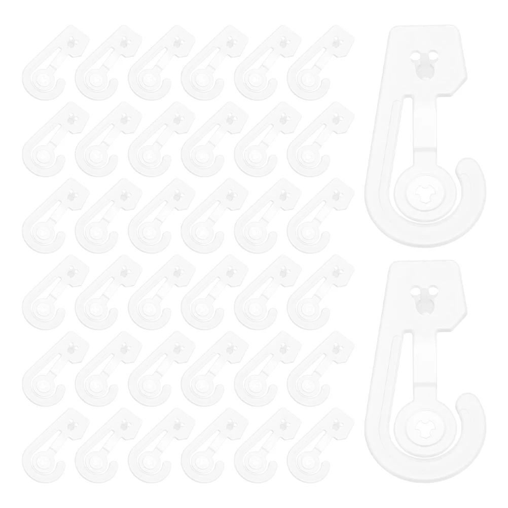 

300 Pcs Hangers Plastic Hook Document Bags Hooks Holder for Documents Clips Display Accessories White