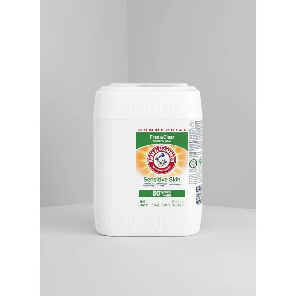 

Unscented HE Liquid Laundry Detergent 5 Gallon Jug, Low Suds Formula for All Machines, Dye-Free