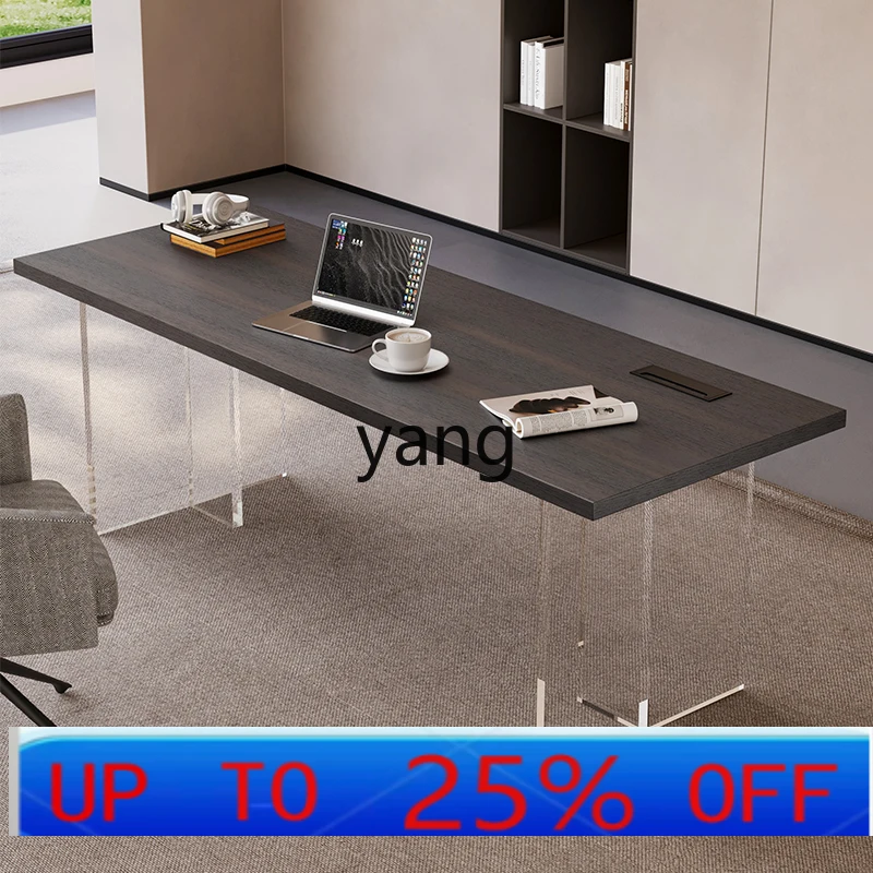 

LTT light luxury modern study small apartment suspended household acrylic office computer desk