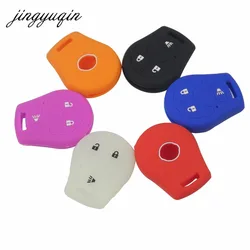 jingyuqin Silicone Key Case Cover for Nissan March Tiida Altima Armada Cube Juke Maxima Pathfinder Rogue Sentra Versa micra