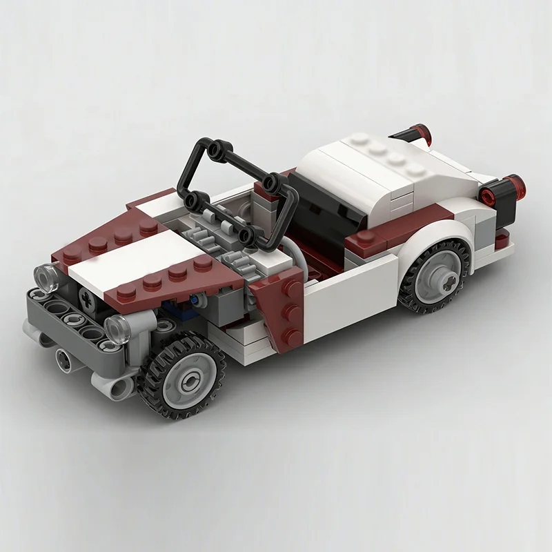 Speed Racing Car Model MOC Building Bricks Classic Mini Vintage Car Modular Technology Children Holiday Gifts Assemble Toys Suit