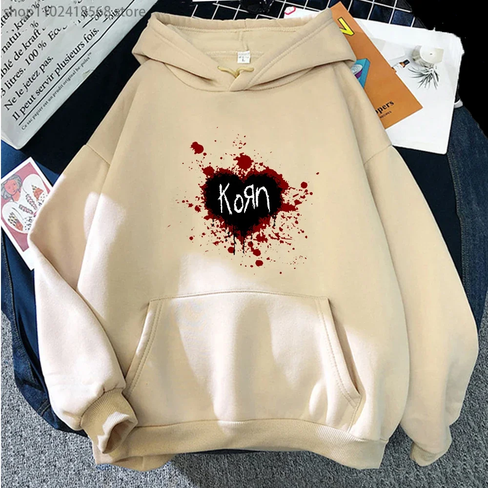 

Korn Band Hoodie Heavy Mental Winter Men Sweatshirt Long Sleeve Sweatwear Couple Soft Fleece Funko Pop Regular Fit Hoodies Women