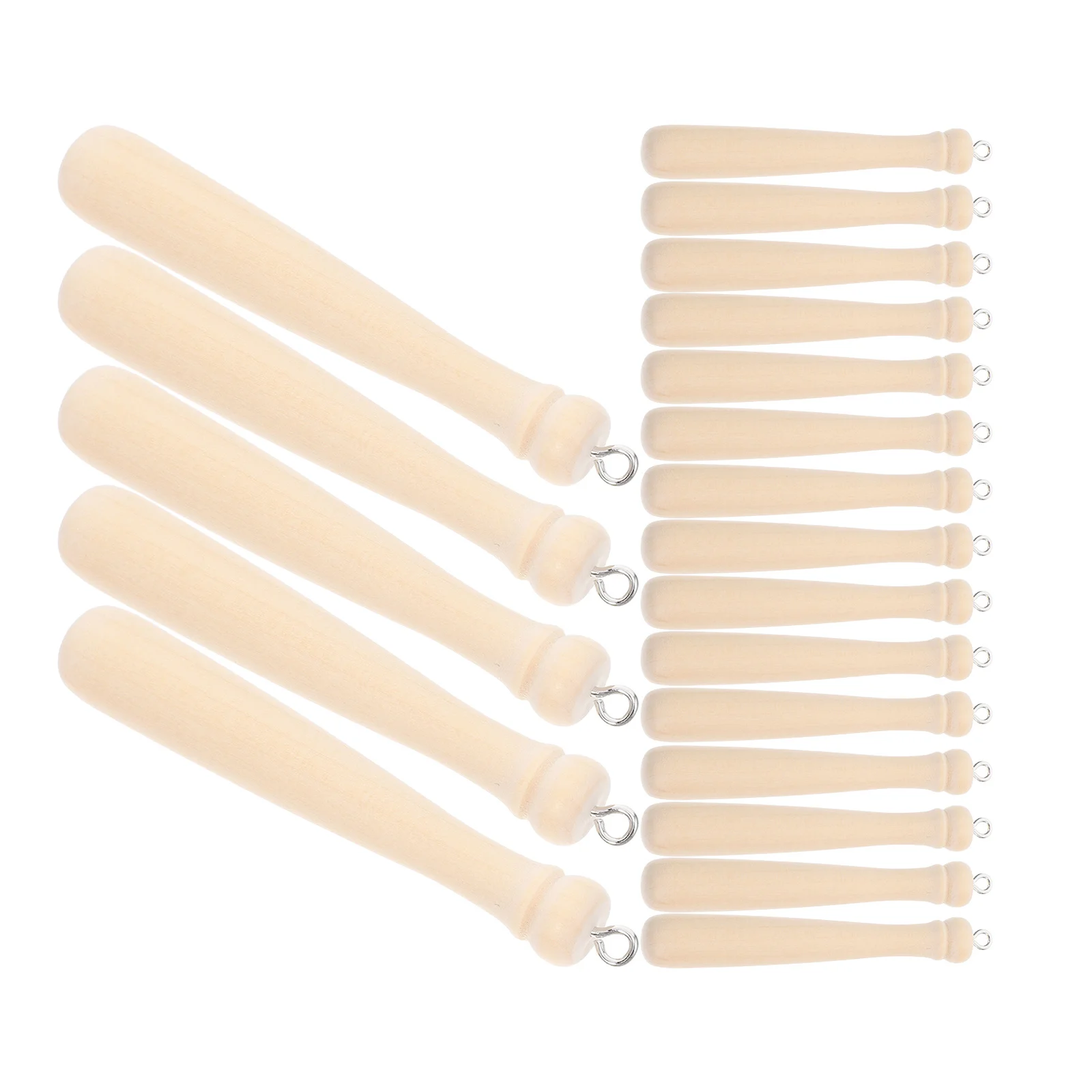 

25Pcs Baseball Keychain Pendant Mini Wooden Bat Charms Bulk DIY Jewelry Making Supplies Sports Charm Pendant for Bracelets