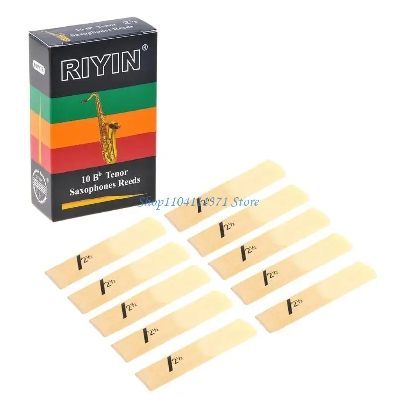 P9FC 10pcs Saxophone Reeds Strength 1.5-4.0 Tone Sax Instrument for Beginners Woodwind Instrument Parts