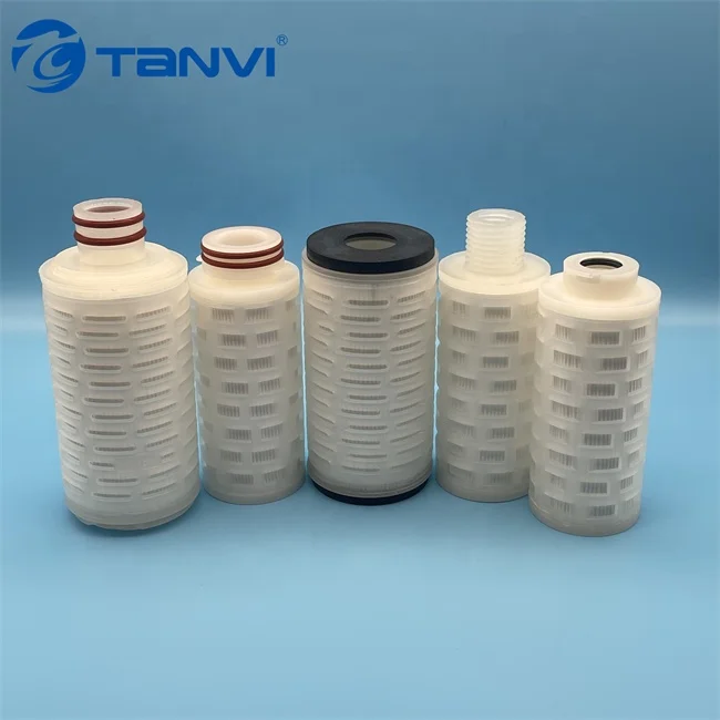50PCS Good Price 0.2/0.45/1/5/10 Micron Mini Pleated Filter Cartridge MCY2230PFRWH4 for Water Filtration