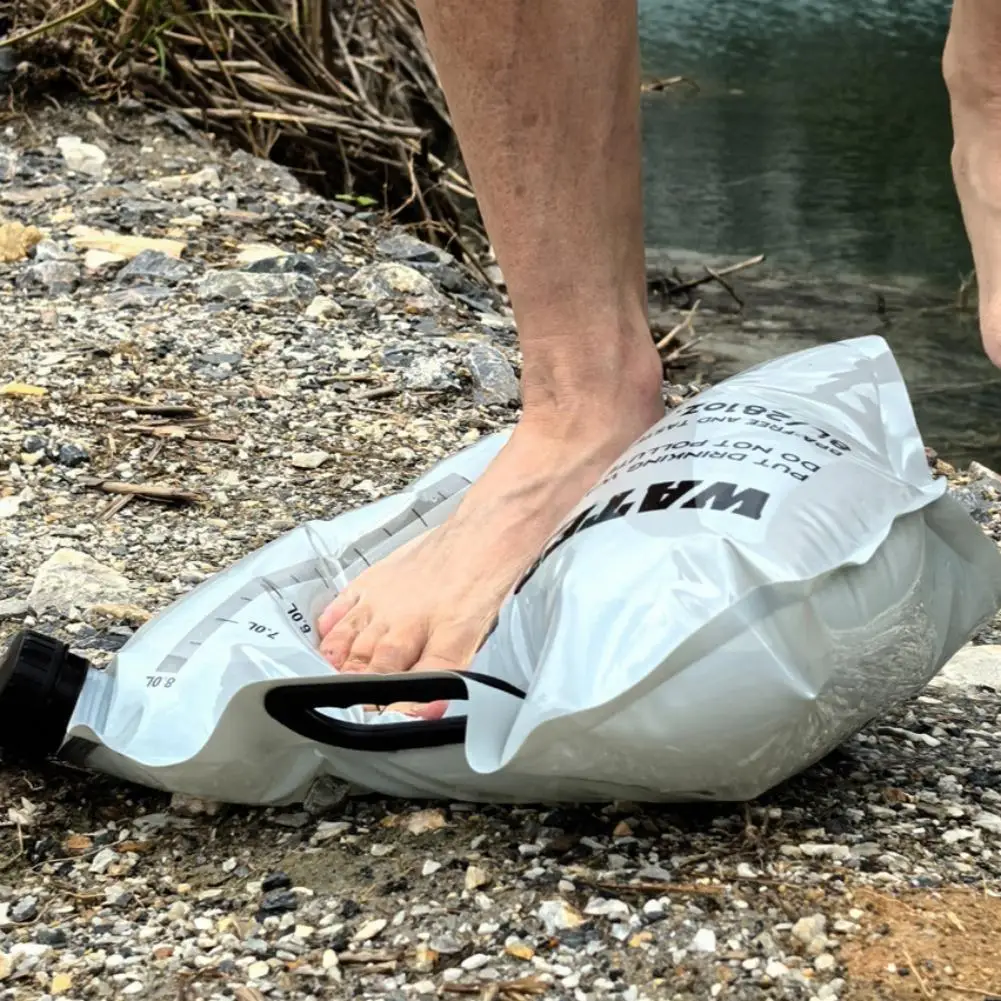 Camping Faltbarer Wasserbeutel mit Zapfhahn 8L Outdoor Wandern Wassereimer Große Kapazität Wasserbehälter Campingbedarf – Detail 15