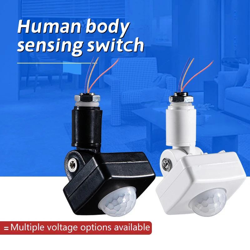 Датчик движения Регулируемый PIR-переключатель Светодиодный прожектор PIR Водонепроницаемый уличный датчик движения Детектор ﻿
