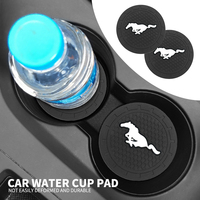 1/2pcs Car Cup Holder Anti Slip Insert Coaster Pads For Ford Fusion Mustang Explorer F150 F250 F350 EcoSport Edge S-MAX Ranger