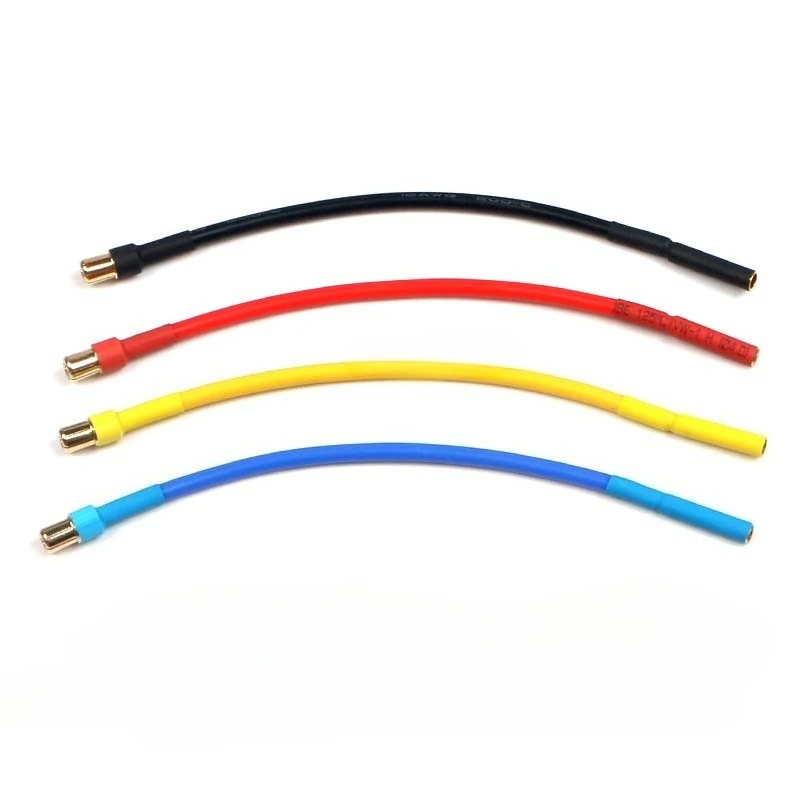 RC موتور/ESC تمديد كابل 10/15/20-50 سنتيمتر مع 12AWG سيليكون كابل 6.5 مللي متر ذكر إلى 4.0 مللي متر أنثى الموز رئيس ل RC لعبة سيارة بدون طيار