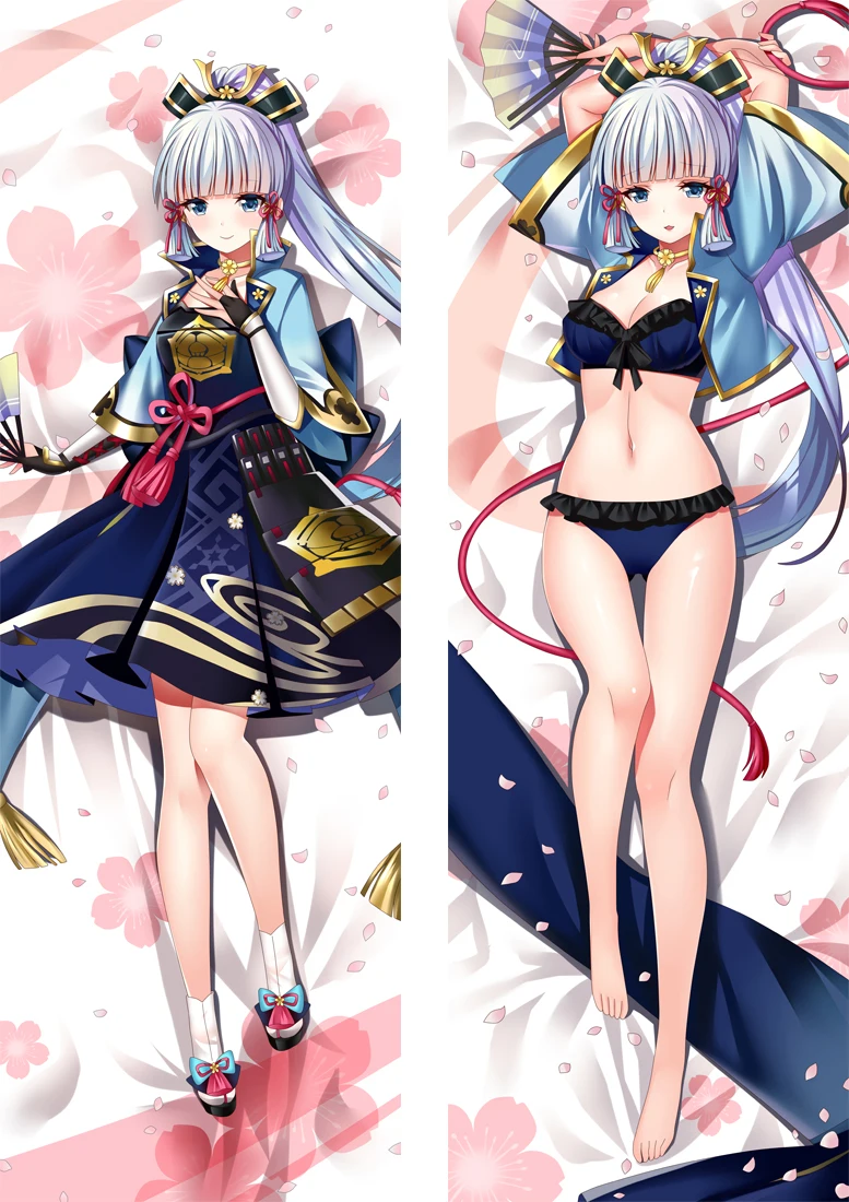 Game Genshin Impact Kamisato Ayaka Hugging Body Pillow Case Otaku Sleeping Pillowcase Anime Dakimakura Cushion Cover mas Gift