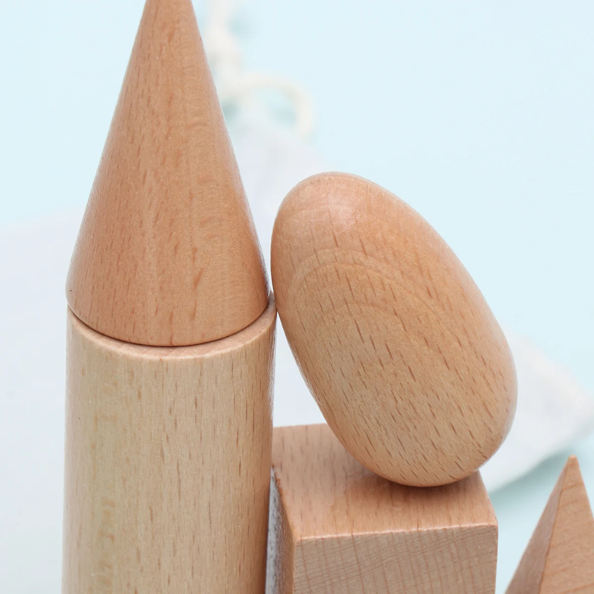 11 Uds rompecabezas de madera juguetes de enseñanza de geometría niño niños bambú preescolar geométrico