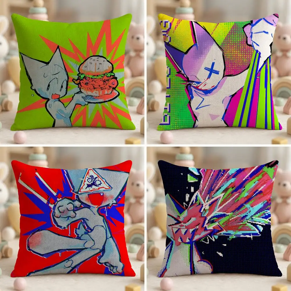 Music Band F-Femtanyl Cushion Cover Wrinkle-Resistant Short Plush Pillow Case Breathable Machine-Washable
