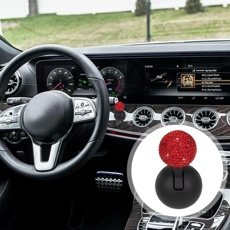 Car Start Button Ball-bar Car Engine Start Stop Button Joystick Ball Club Style Car One-touch Start Button Rocker Auto accessory