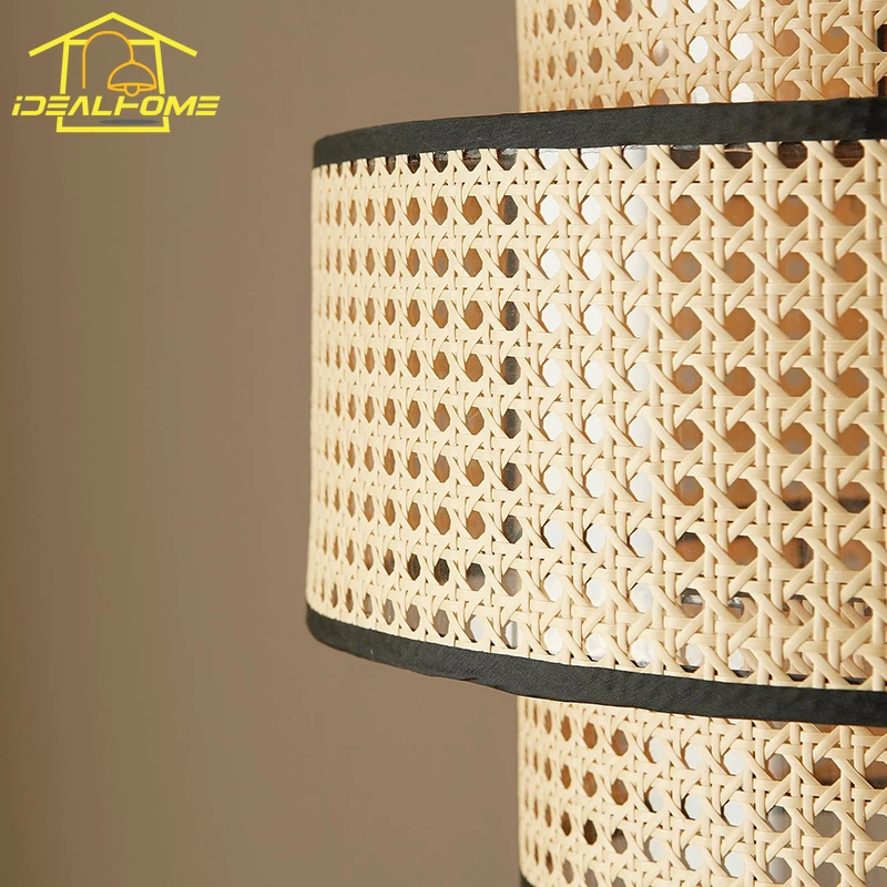 Imagem -05 - Japonês Rattan Tecelagem Zen Art Pingente Decorativo Luzes Led Modernos Luminárias Restaurante Quarto Loja de Roupas Estúdio E27