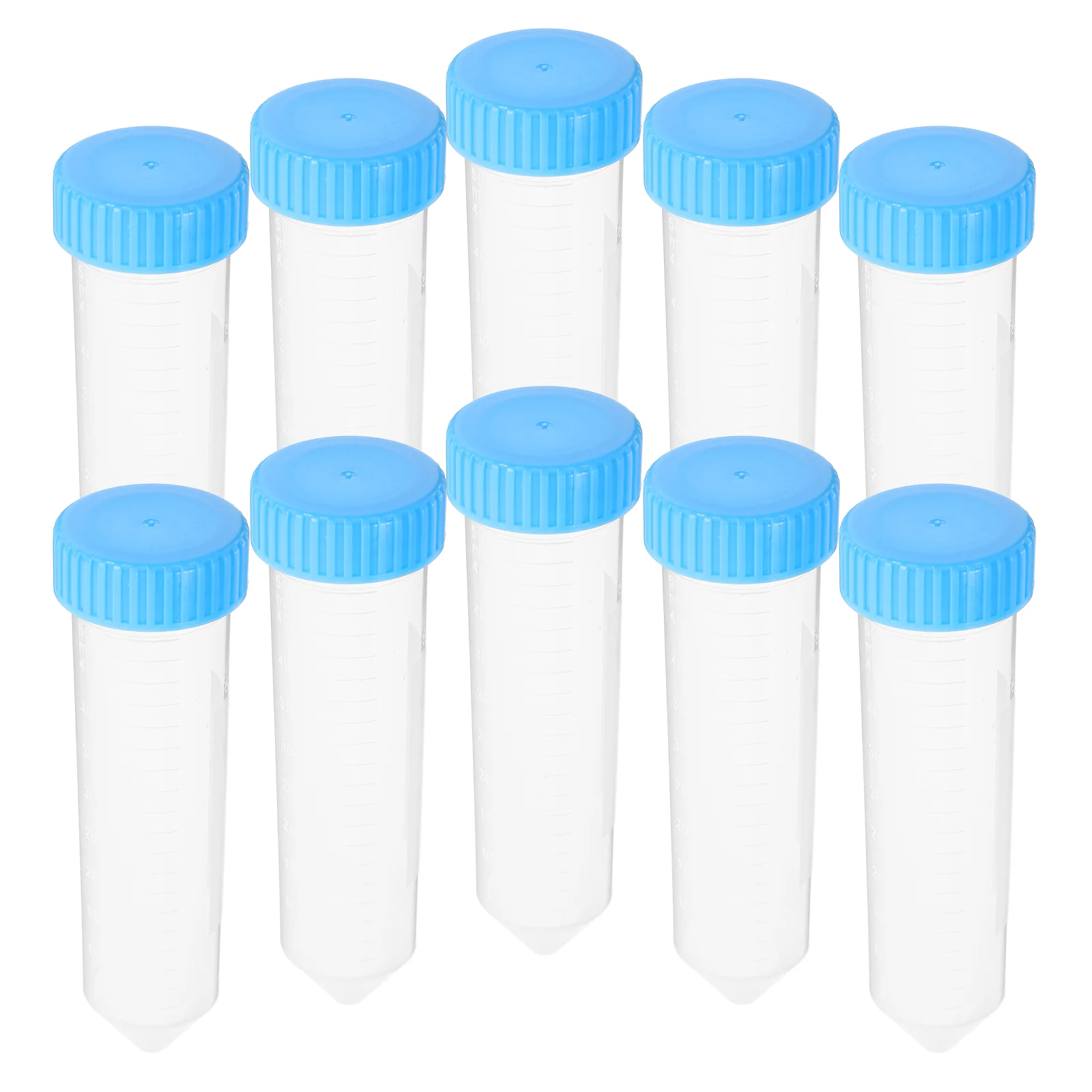 50PCS 50ml Pointed Head Centrifuge Tube with Screw Sample Supply Blue Centrifuge Tube Container Centrifuge Tube Can